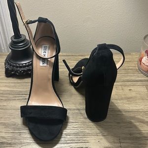Black steve madden suede heels